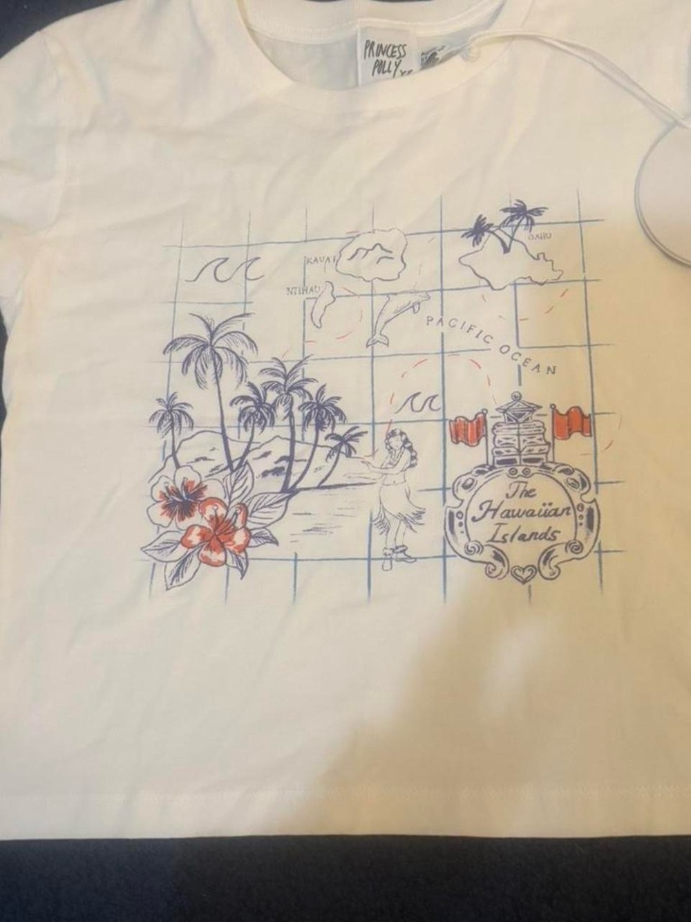 Princess Polly White Organic Cotton Vacation Graphic Tee